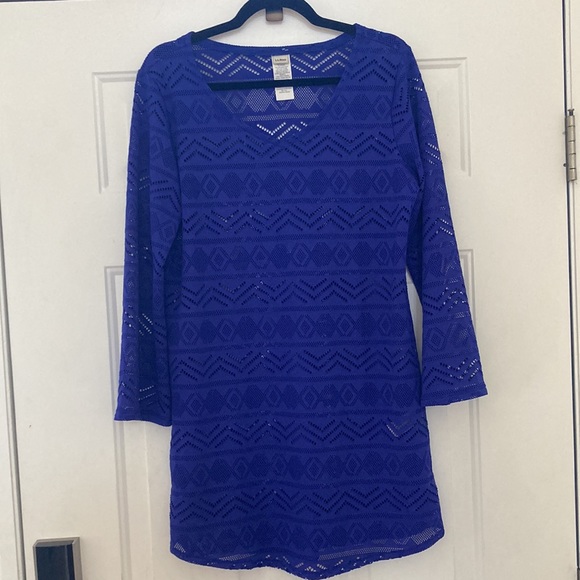 LL Bean Beach Cover Up Dress Blue Size Small - Picture 4 of 10